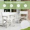 Off White Wooden Foldable Outdoor Chair with Comfortable Backrest and Armrests